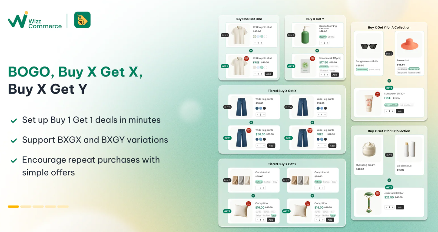 BOGO+ Free Gift & Buy X Get Y