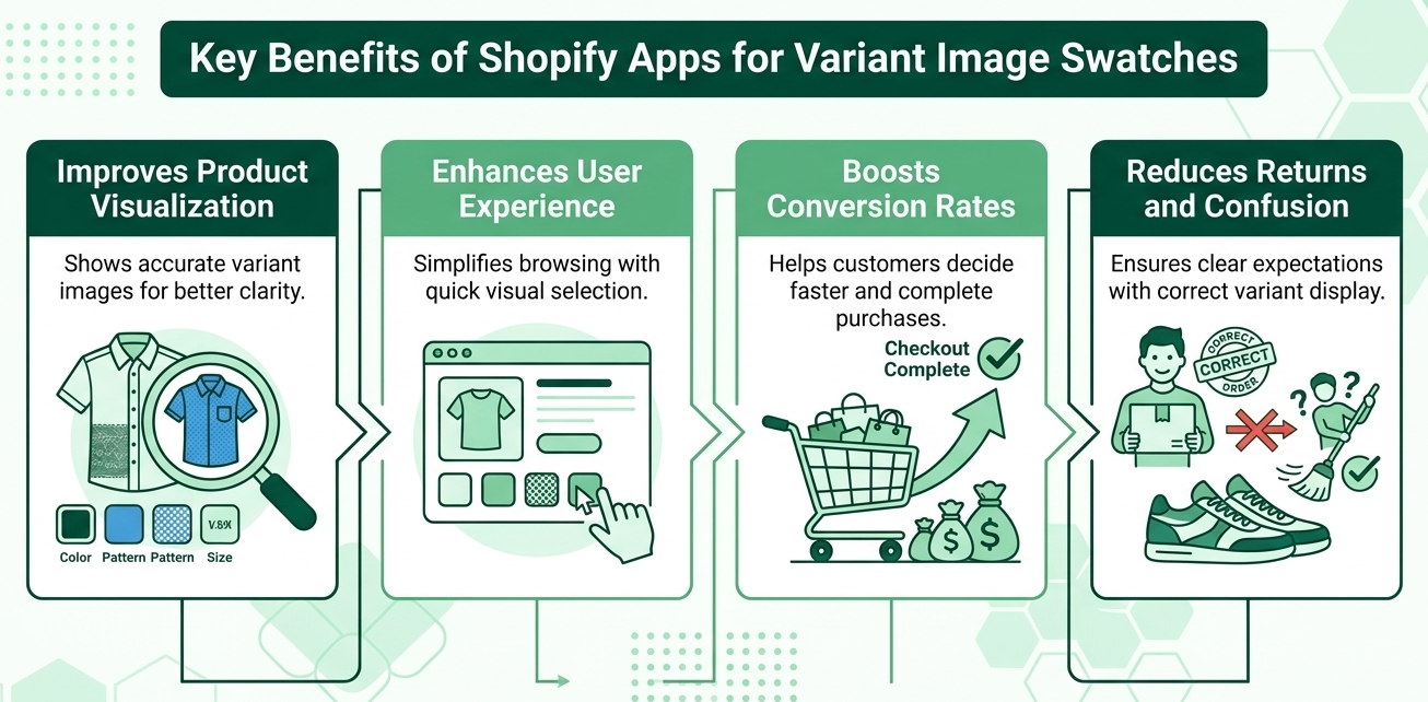 Key Benefits of Shopify Apps for Variant Image Swatches