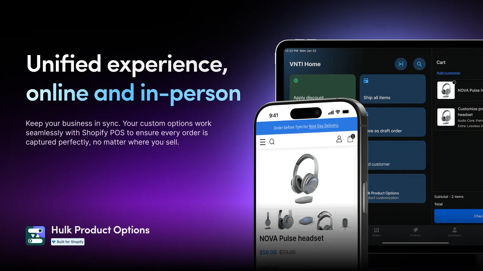 Screenshot of Hulk Product Options