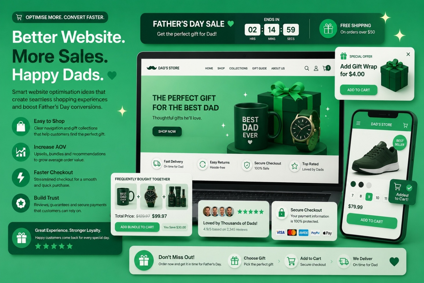 Father’s Day ecommerce website banner