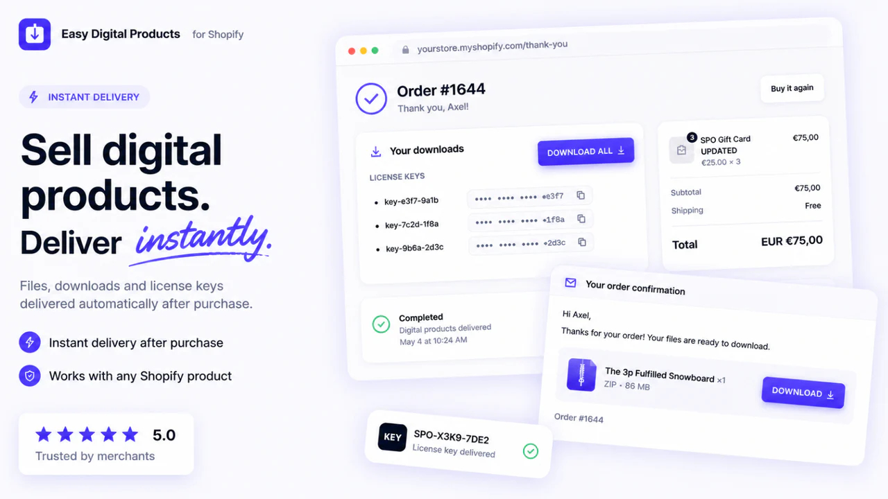 Screenshot of Easy Digital Products
