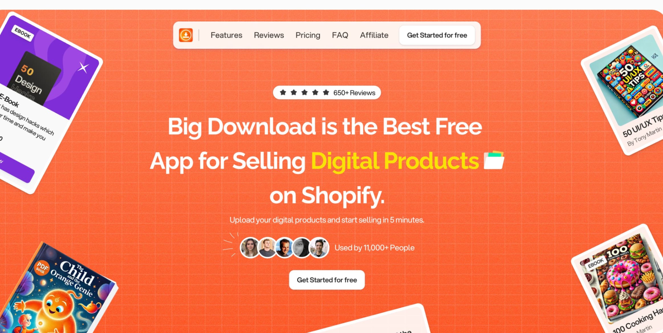 screenshot of Big Digital Downloads