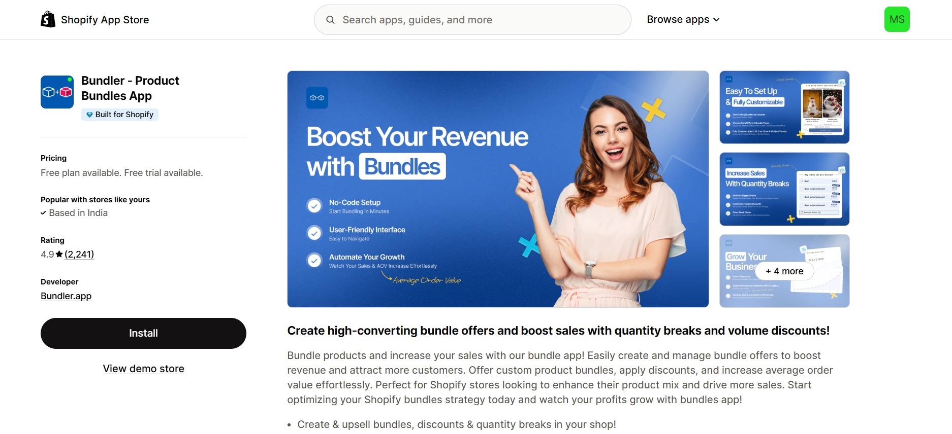 Bundler product bundle and discount app for Shopify