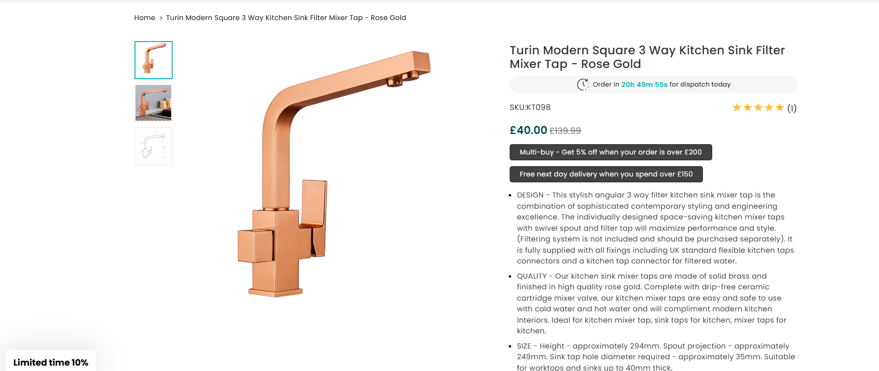 House of Enki product page displaying a spend-based multi-buy promotion, offering an additional discount when customers exceed a £200 order value, encouraging larger purchases and higher average order value.