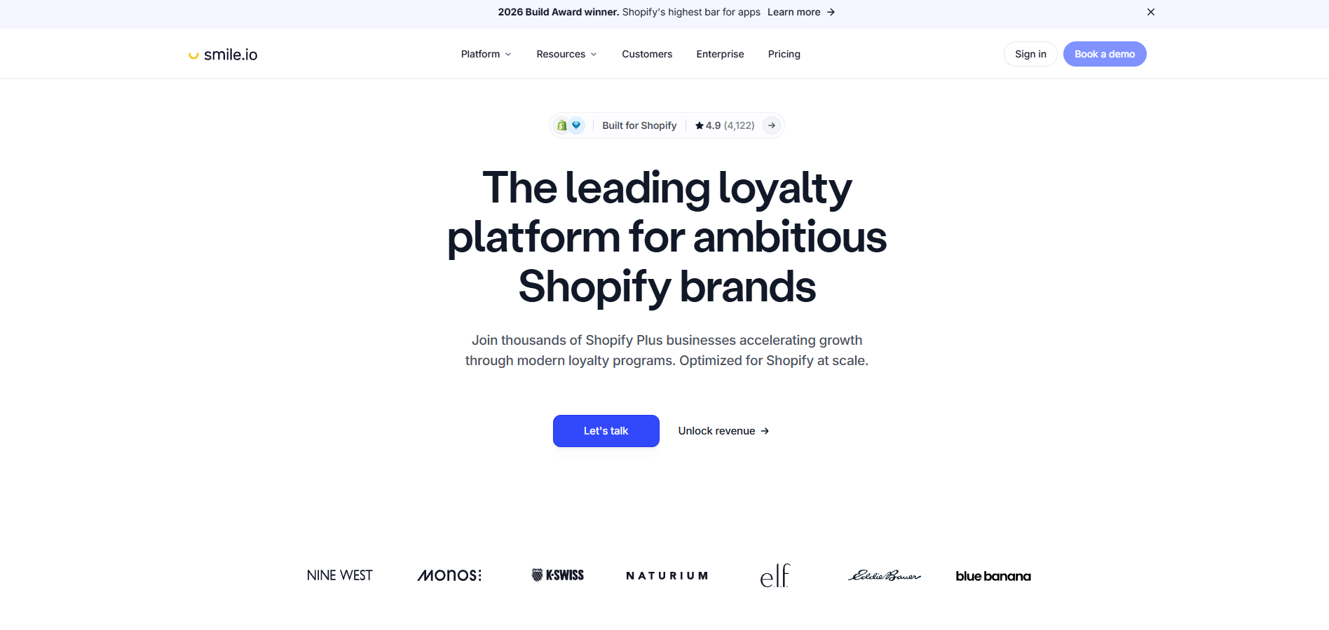 Smile.io dashboard for managing Shopify loyalty programs, referral rewards, VIP tiers, and customer engagement