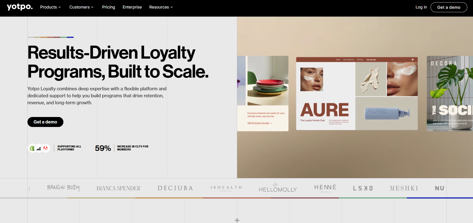 Yotpo Loyalty & Referrals dashboard for managing Shopify loyalty programs, referral campaigns, customer rewards, and VIP tiers