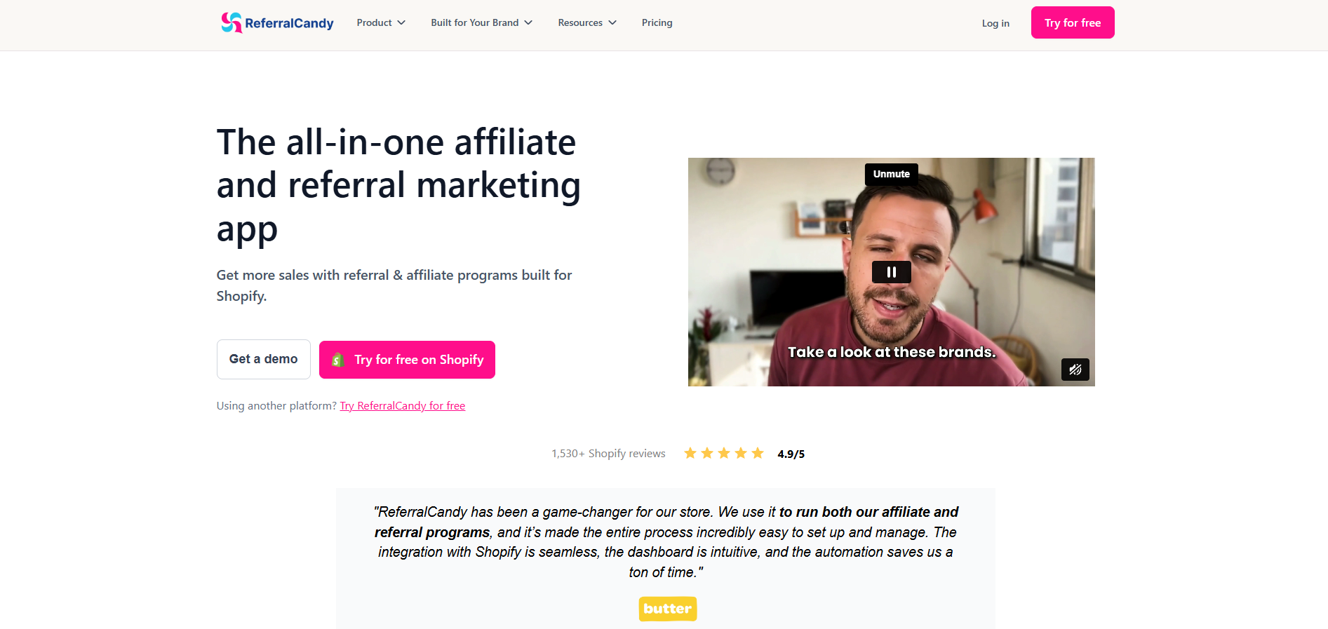 ReferralCandy dashboard for creating and managing Shopify referral campaigns with automated customer rewards and referral tracking