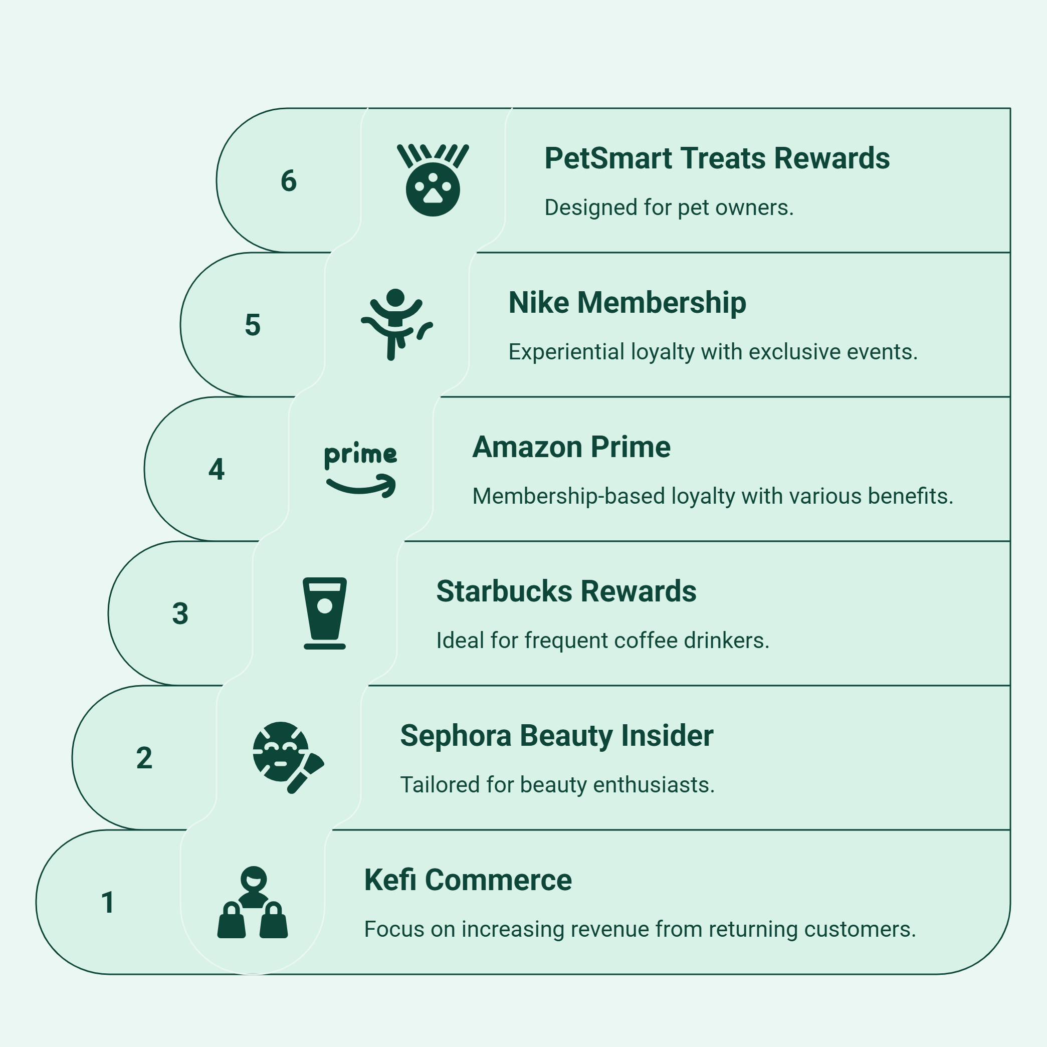Infographic of best loyalty programs for DTC Brands