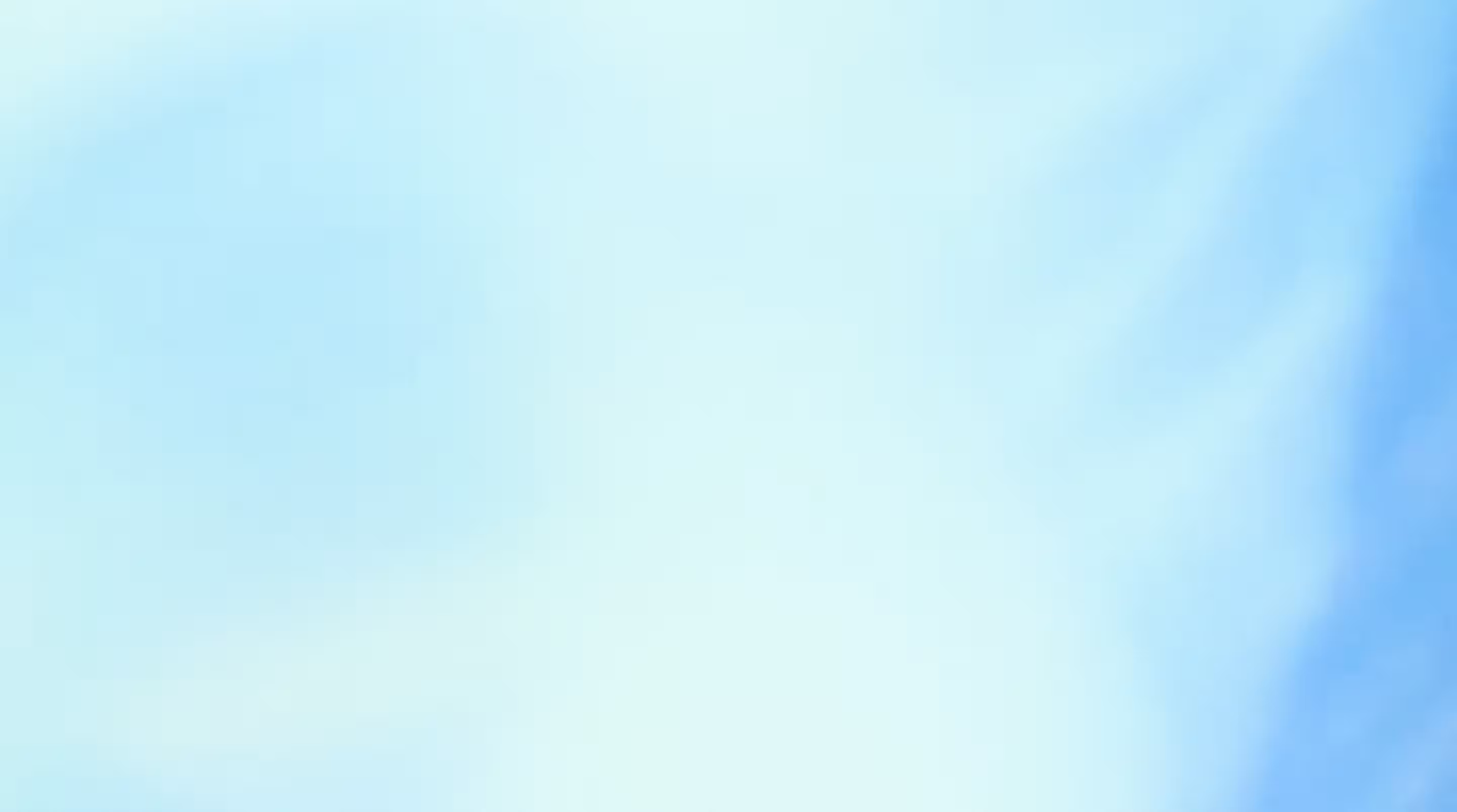 Soft abstract blurred background in light blue tones resembling sky or water.