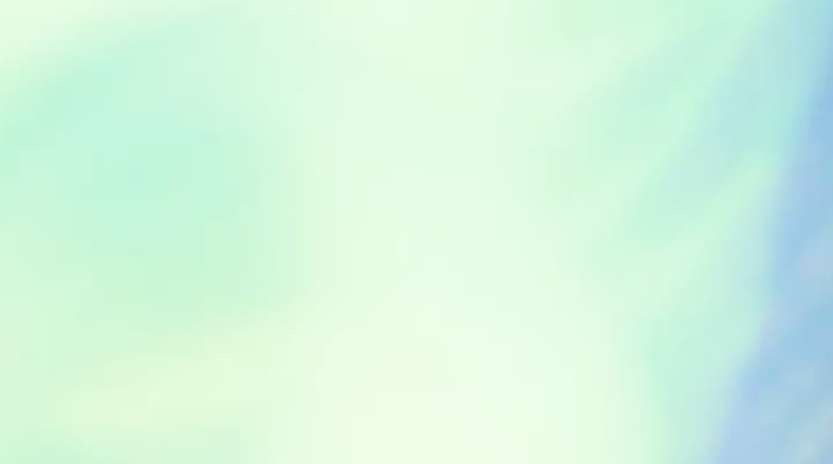 Soft gradient background blending light green, pale yellow, and light blue colors.
