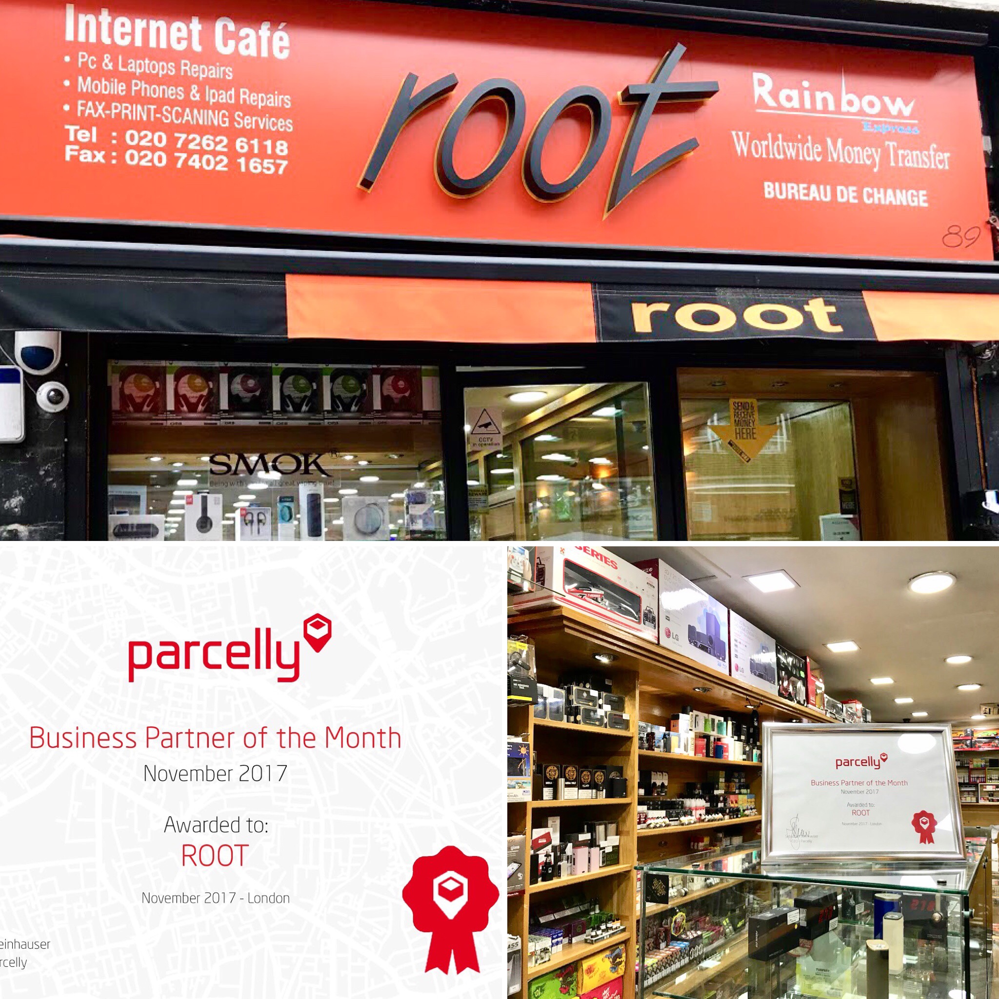 11 Novermber 17 Parcelly Location Spotlight Root Collage mini warehousing