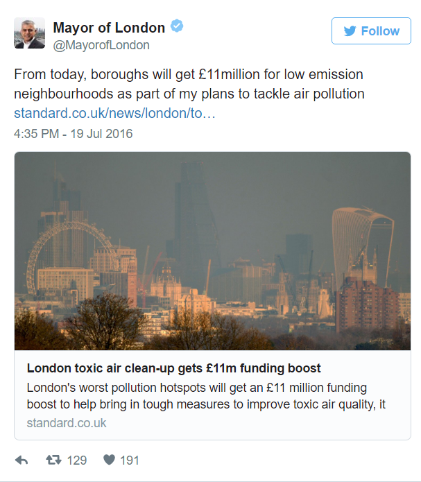 London Air Twitter Image
