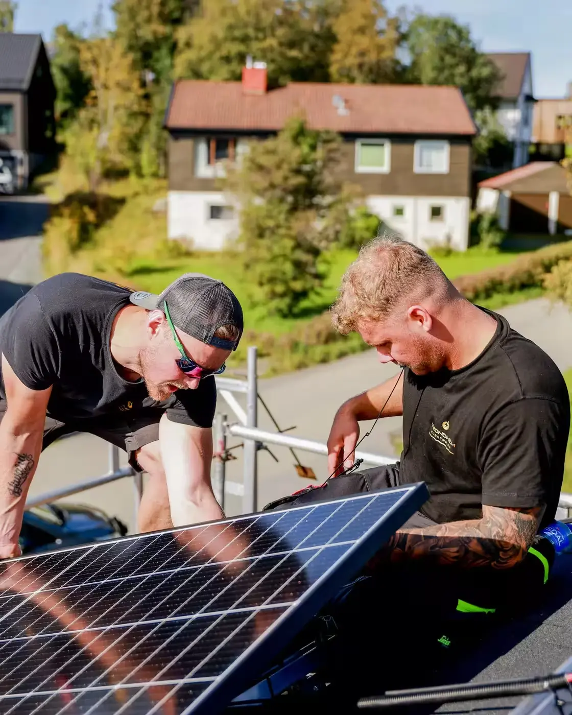Elektrikere på arbeid i Geilo