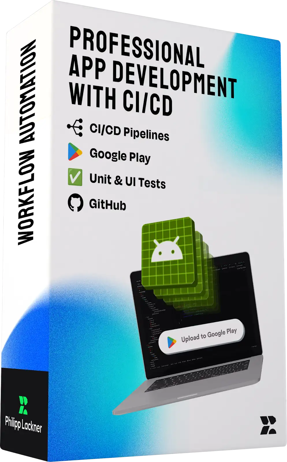 Two software development course boxes: one for industry-level Android app essentials with a checklist and map pin, and one for building industry-level Wear OS apps with a checklist and smartwatch illustration; below, a label reads '6 months Exclusive API Access'.