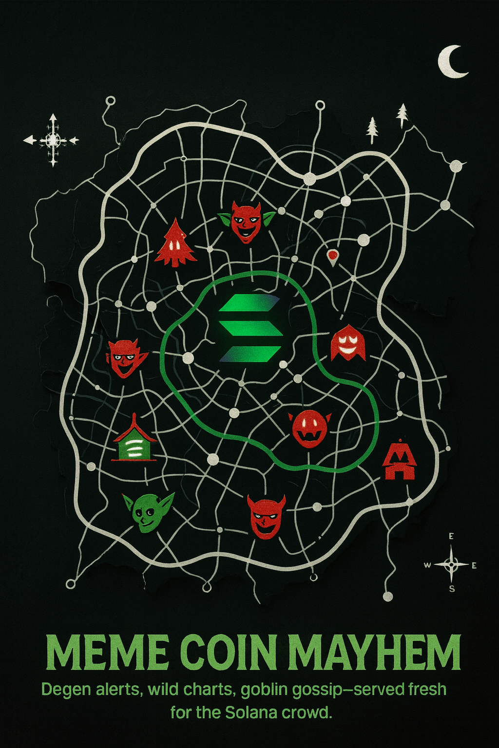 intricate amusement park map with powerful composition