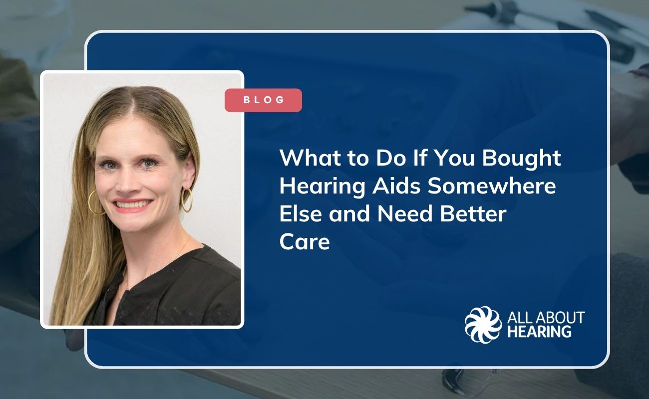 Patients with hearing aids from another provider can restore optimal performance through a comprehensive reprogramming and cleaning visit rather than purchasing new devices.