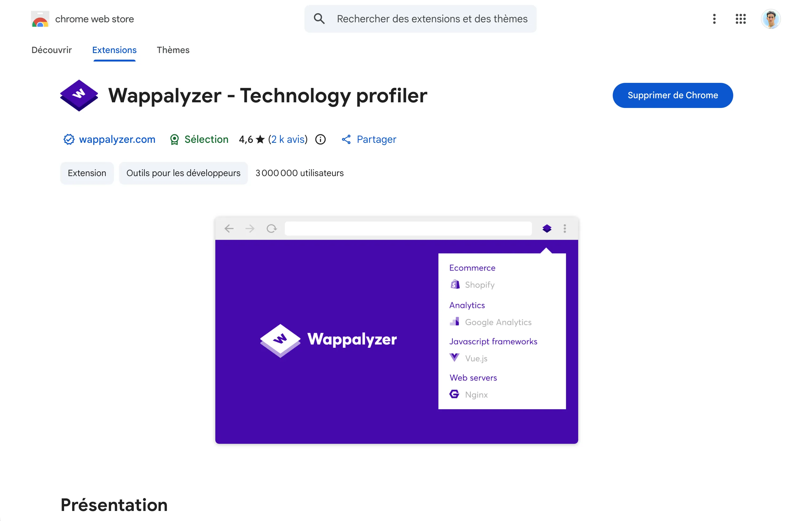 seo extension Wappalyzer