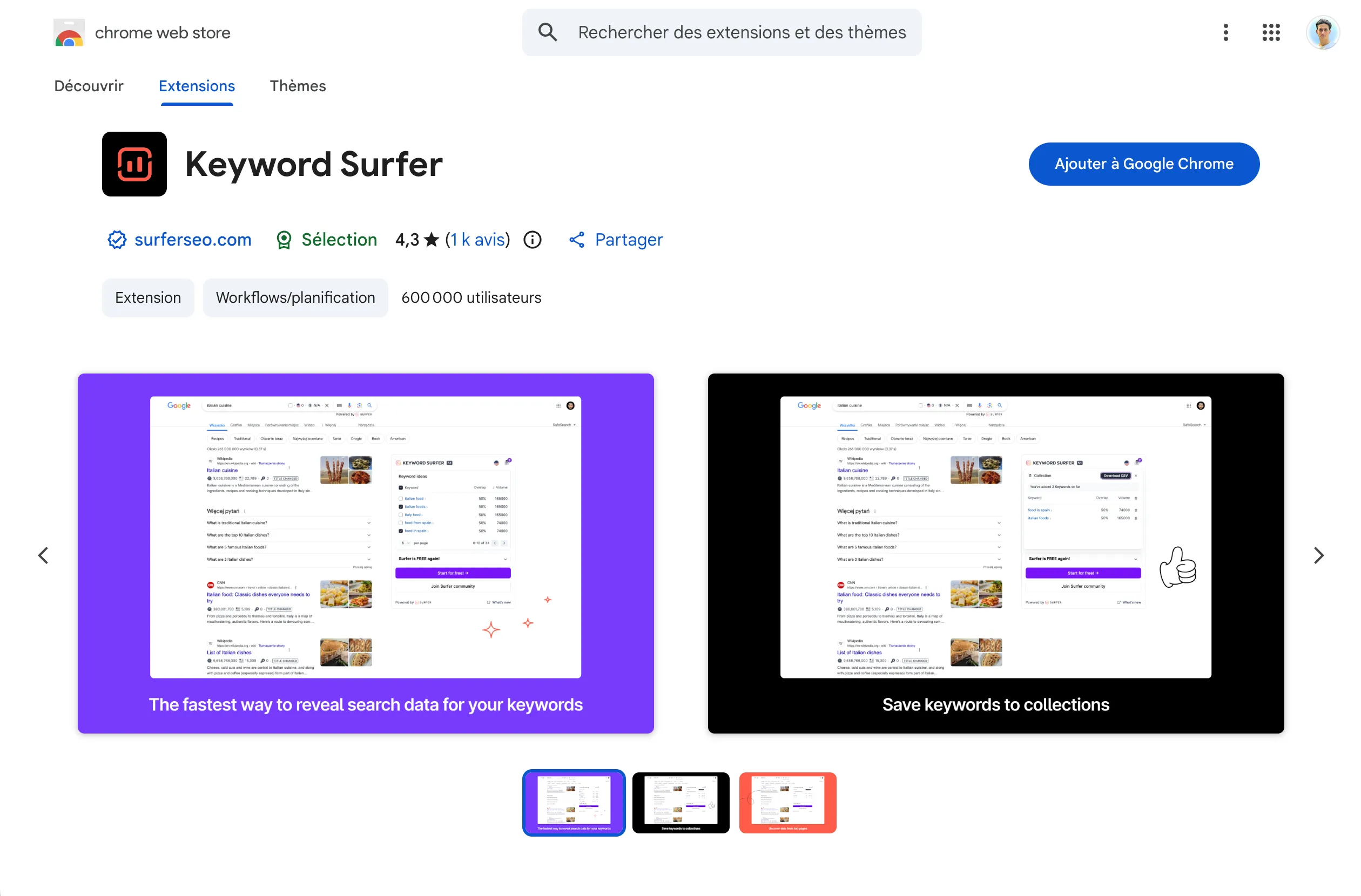 seo extension Keyword Surfer