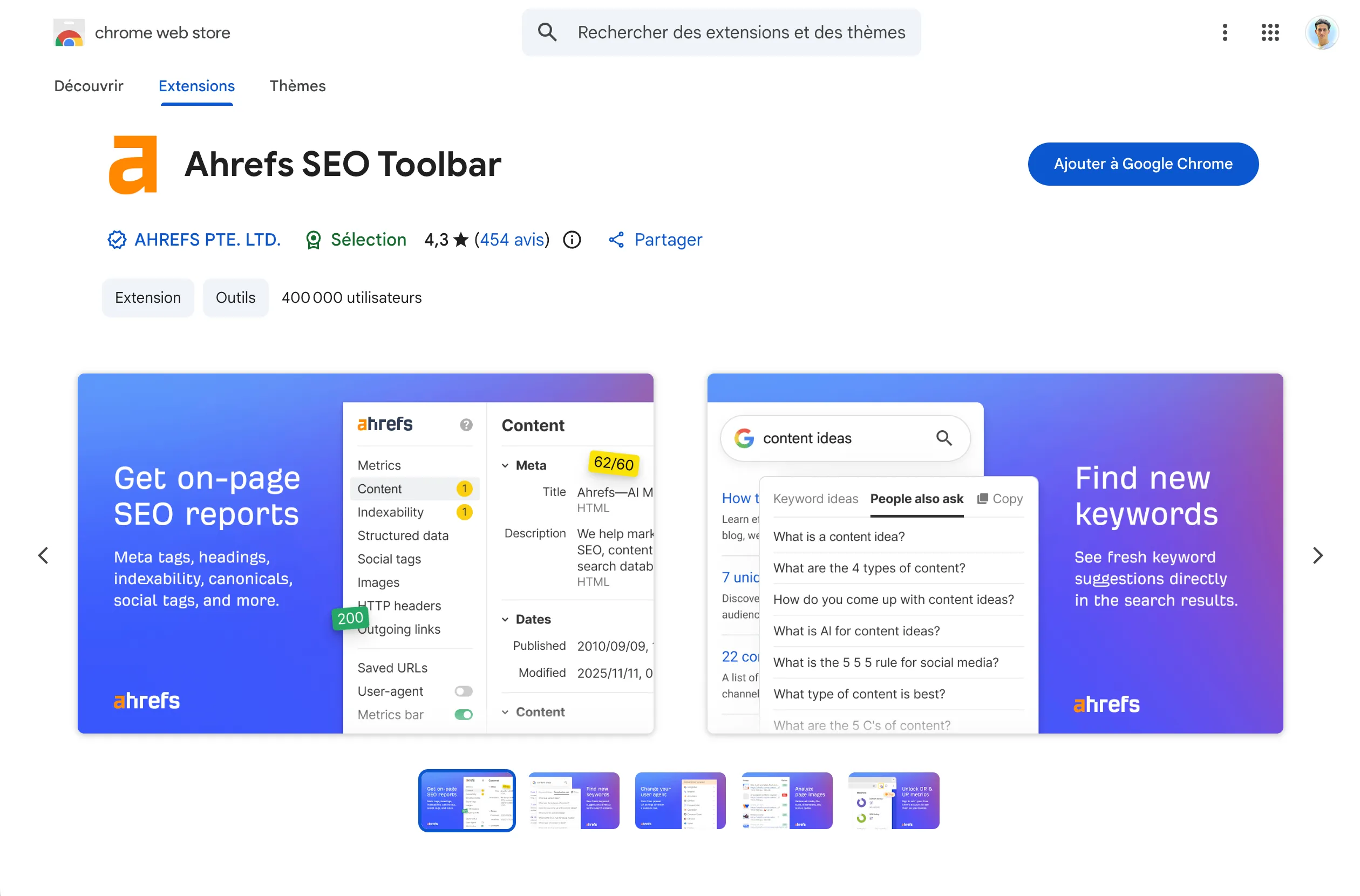 seo extension ahrefs SEO Toolbar