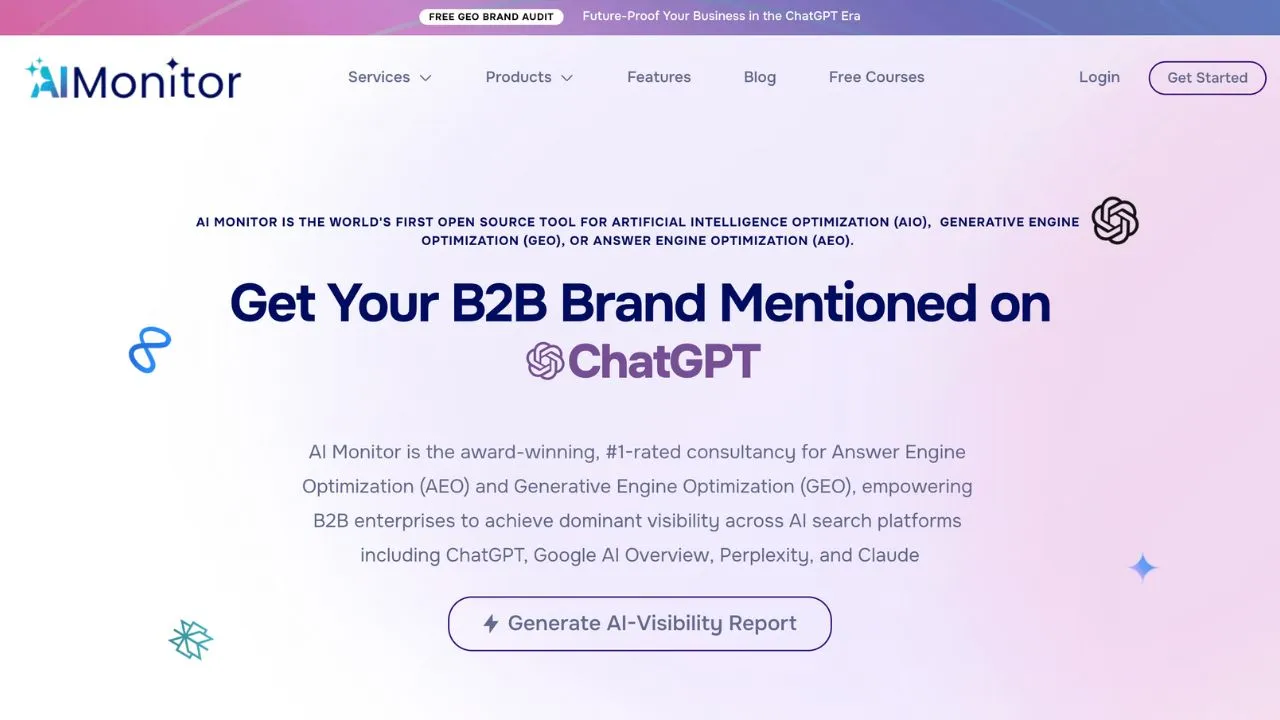 AI Monitor software for tracking AI mentions
