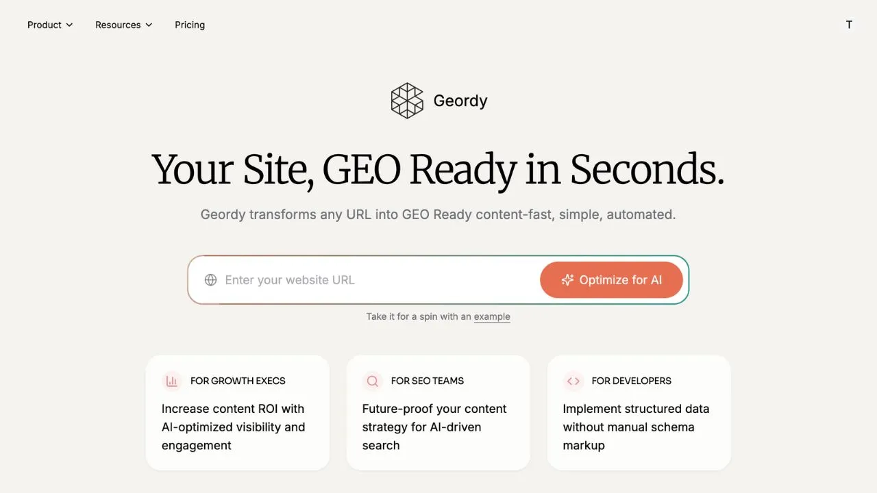 Geordy.ai software for tracking AI mentions