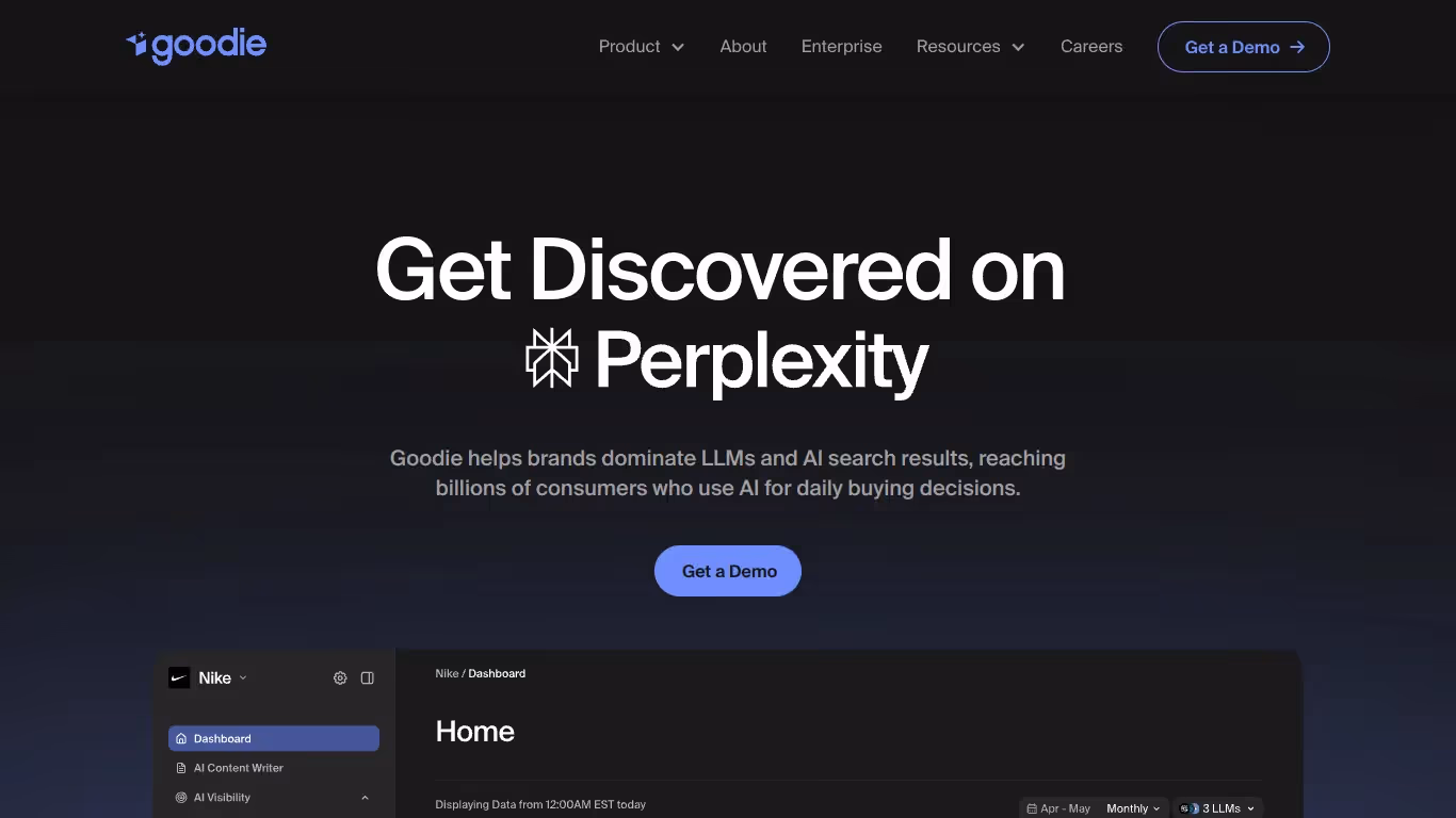 Goodie AI software website