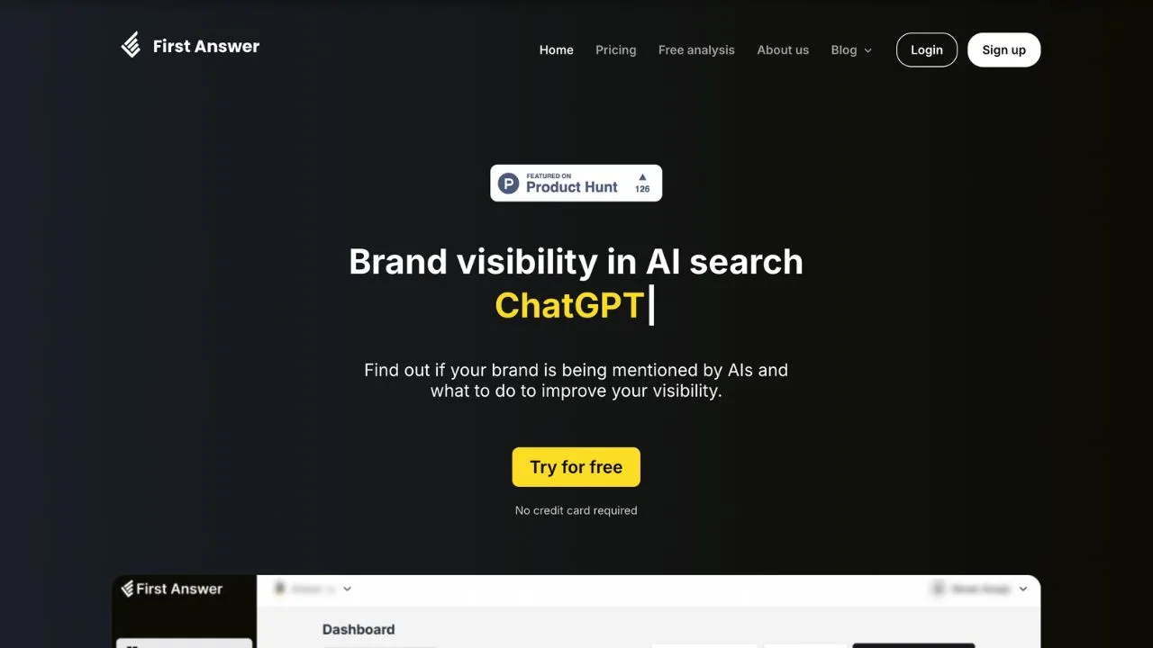 FirstAnswer software for tracking AI mentions