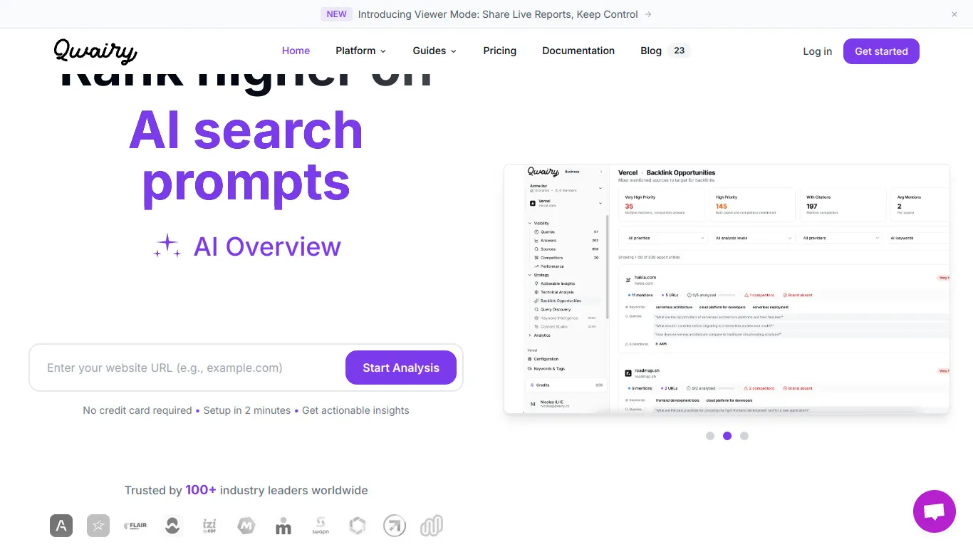 Qwairy software website