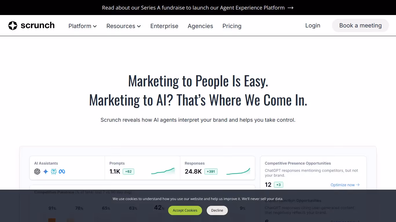 Scrunch AI software website