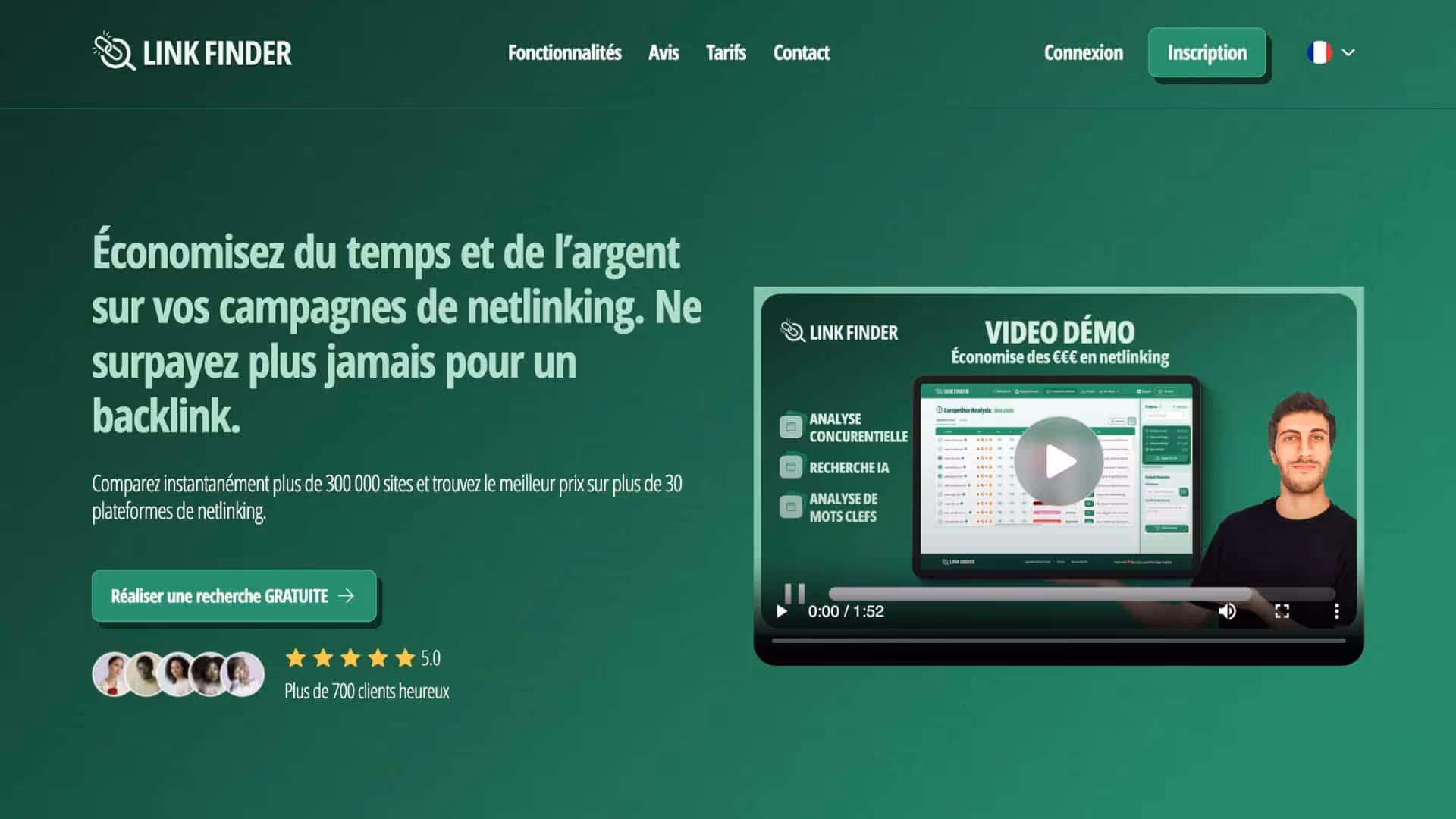 Link Finder link building platform