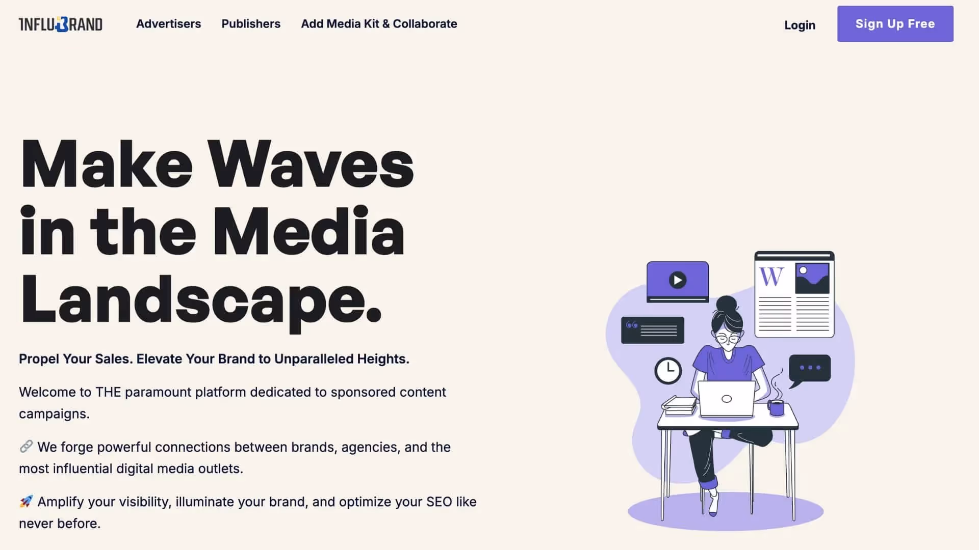 InfluBrand link building platform