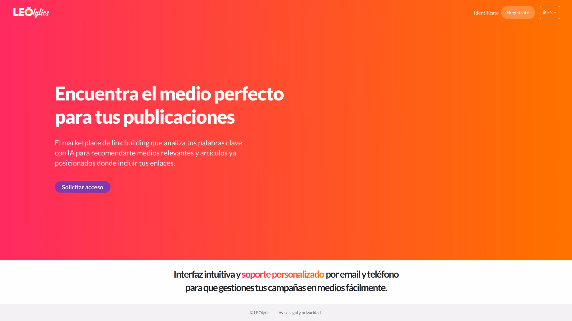 LEOlytics link building platform