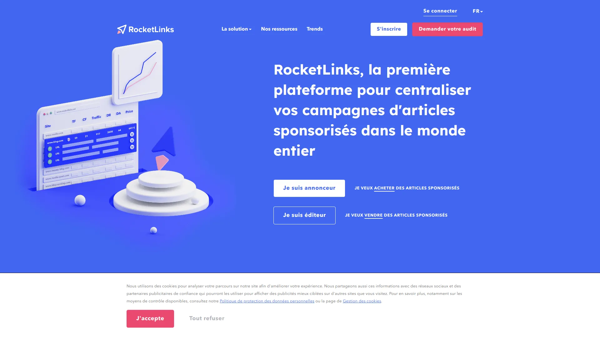 Rocketlinks plateforme de netlinking