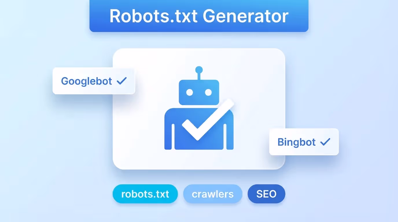 Robots.txt generator with allow and disallow rules, sitemap URL and crawl delay settings