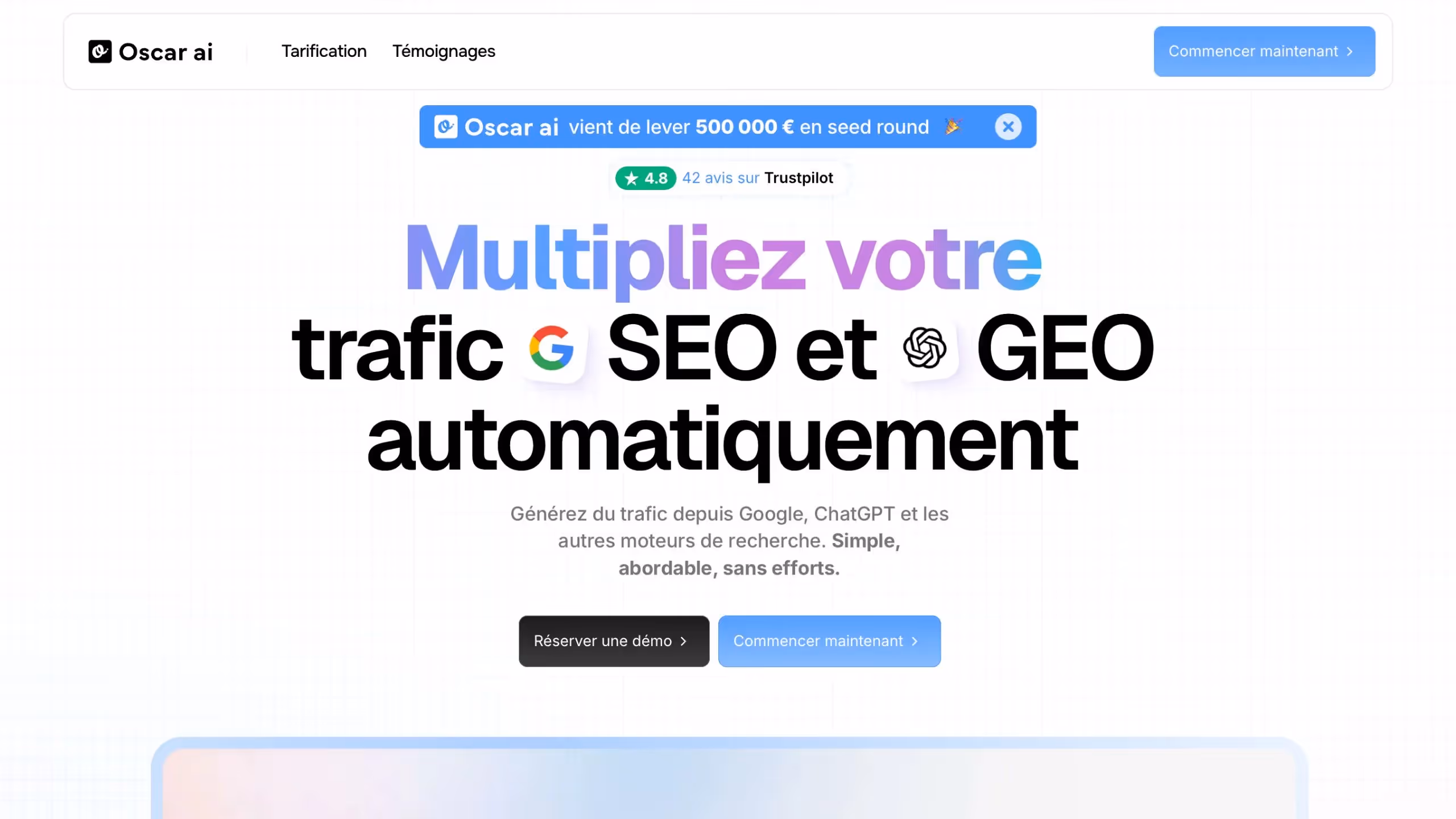 Oscar SEO software website