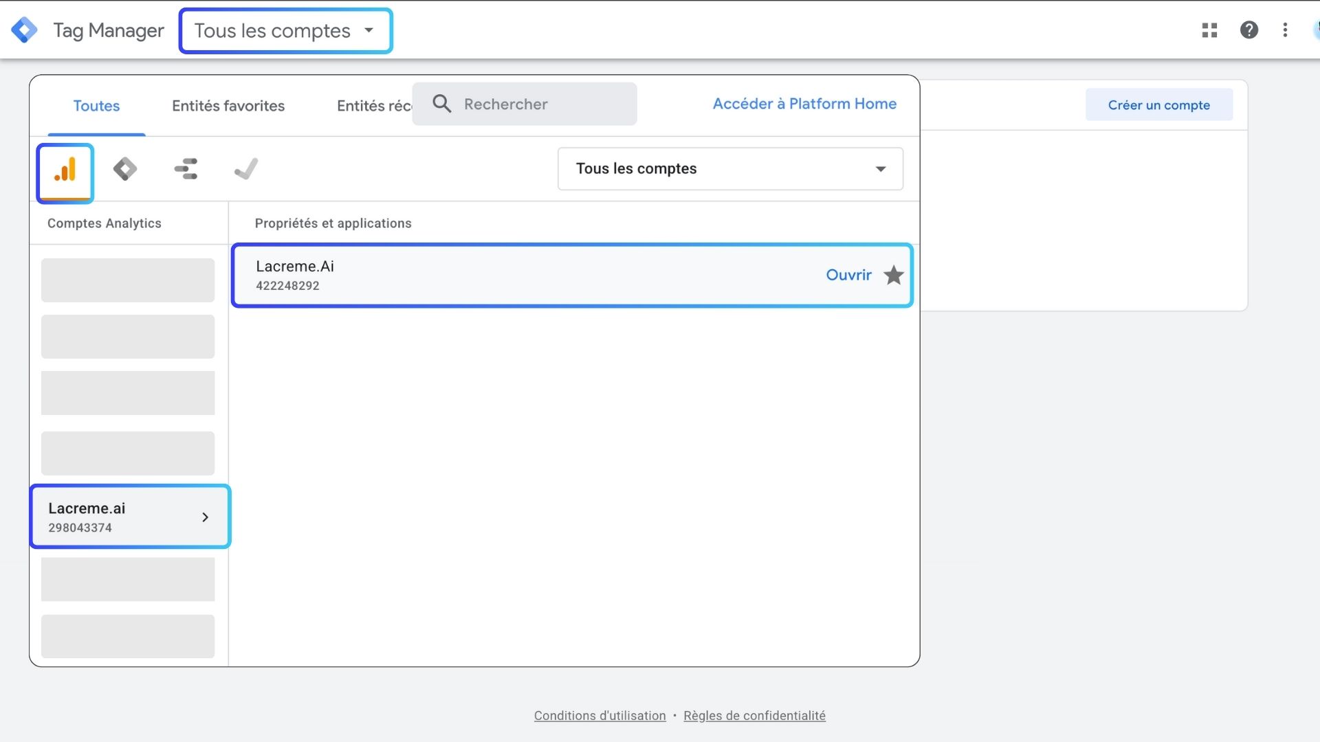 Accedi al tuo Google Analytics tramite Tag Manager