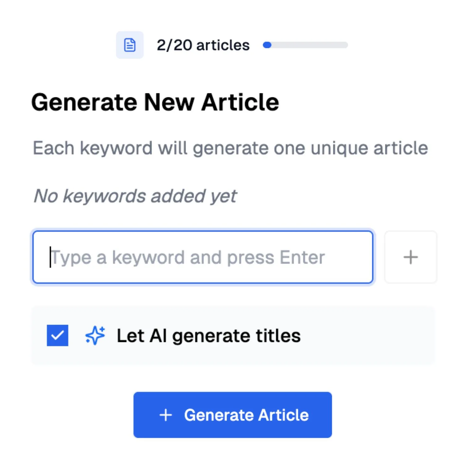 Générateur d'Articles
