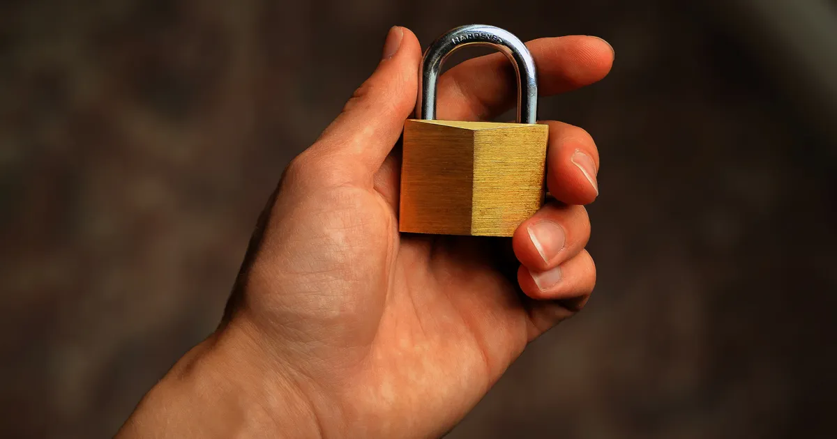 A padlock icon displayed on a laptop screen representing online search privacy