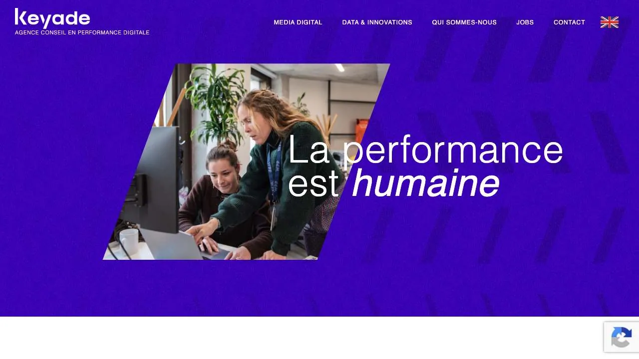 Startseite der Website der Performance-Agentur Keyade