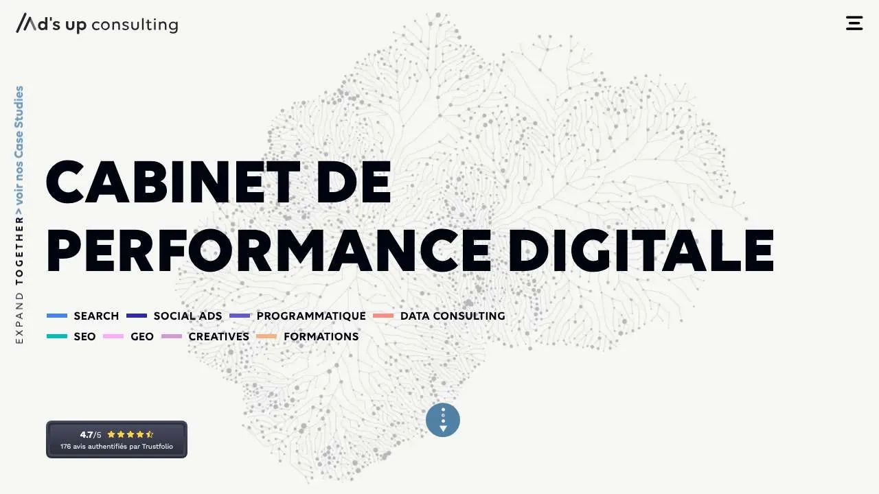 Startseite der Website der SEA-Agentur Ad's up Consulting
