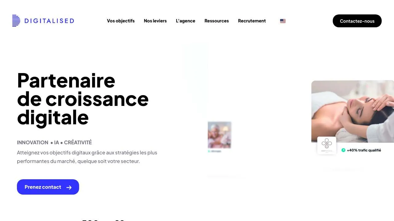 Startseite der Website der Digital-Growth-Agentur Digitalised