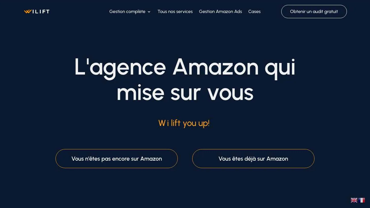 Startseite der Website der Amazon-Agentur Wilift