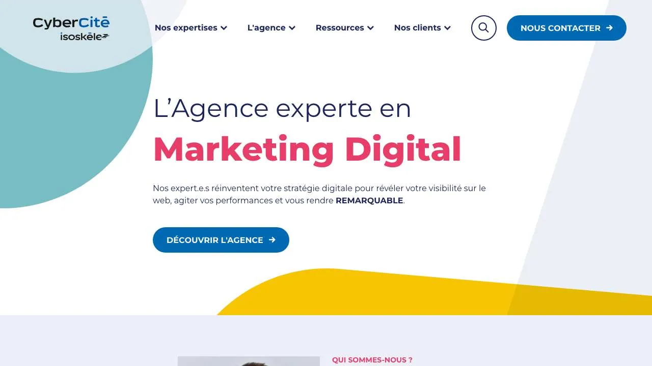 Startseite der Website der Digitalmarketing-Agentur CyberCite