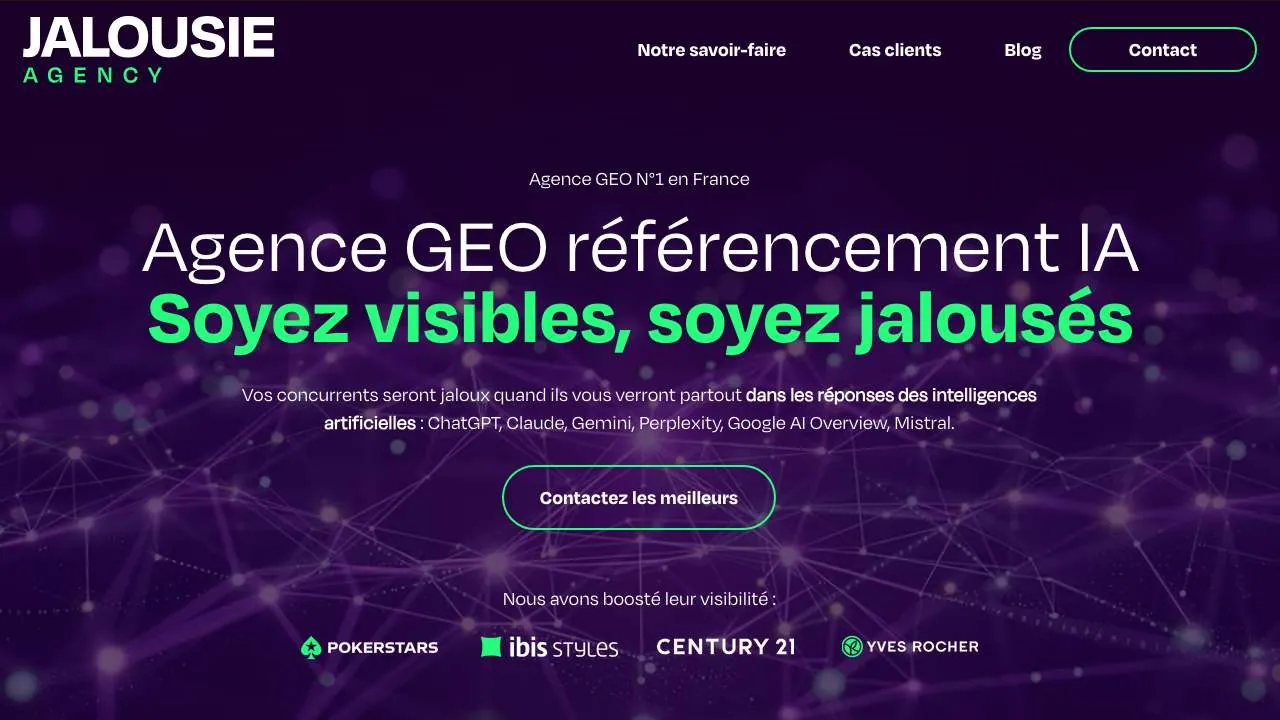Startseite der GEO-Website der Jalousie Agency