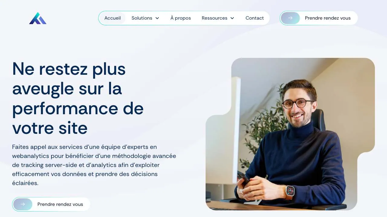Startseite der Website der Webanalyse-Agentur TrackAnalyse