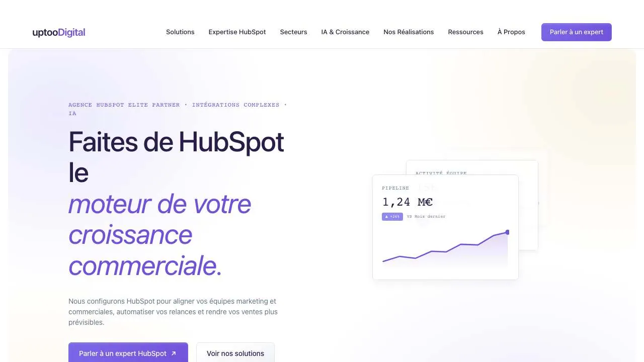 Startseite der Website des CRM-Partners Digitaweb