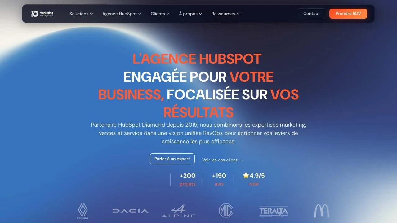 Startseite der Website der CRM-Agentur MMIO