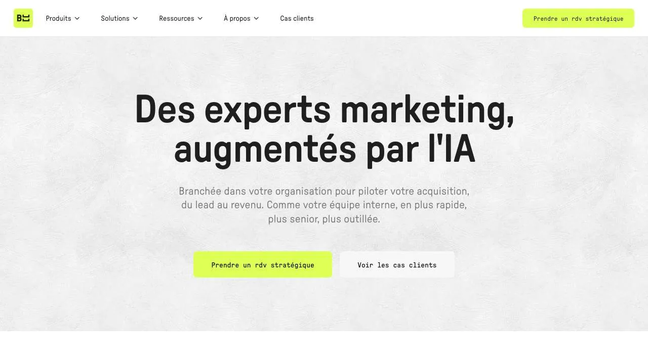 Startseite der Website des Growth-Kollektivs Bulldozer