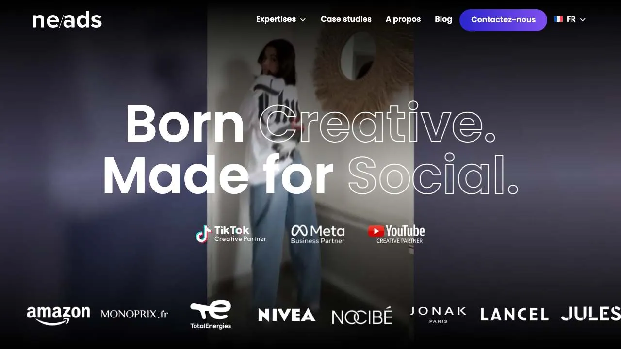 Startseite der Website der Social-Kreativagentur Neads