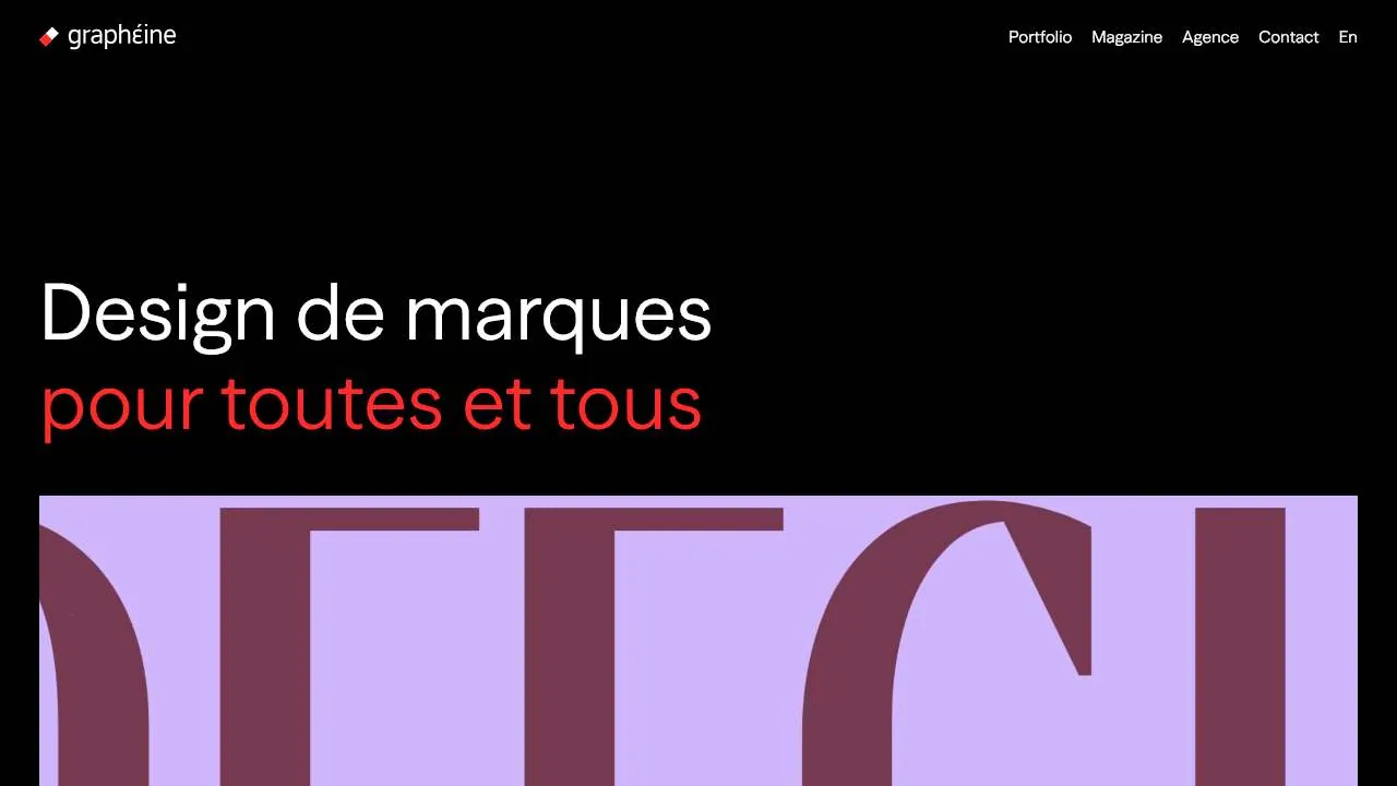Startseite der Website der Markendesign-Agentur Grapheine